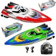 thumbnail image 2 of Barco RC, barcos de carreras con Control remoto para piscinas y lagos, Mini lancha rápida, juguetes de aventura al aire libre, barco eléctrico, juguetes para niños, 2 of 6
