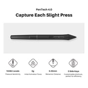 Huion 13.3 Full-Laminated Drawing Tablet with Screen, 99% sRGB, 16384 Pen Pressure, Dual Dial, PC/Mac/Android, Black