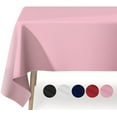 thumbnail image 1 of Table Cloth - Polyester Table Cloth for Rectangle Table, 60''x102'' Tablecloth, Decorative Tablecloths for Parties, Dinings, Picnics, Washable & Ironable, Pink Pink 60" X 102" Pink 60" X 102", 1 of 1
