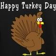 thumbnail image 3 of CafePress - Happy Turkey Day Women's Dark Pajamas - Women's Short Sleeve Print T-Shirt and Pants Dark Cotton Pajama Set, 3 of 7