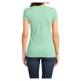 thumbnail image 2 of Mafoose Women's Juniors V-Neck Cotton T-Shirt Mint 3X-Large, 2 of 6