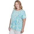 thumbnail image 3 of Alfred Dunner Womens Plus-Size Pleated Crew Neck Paisley Top, 3 of 4
