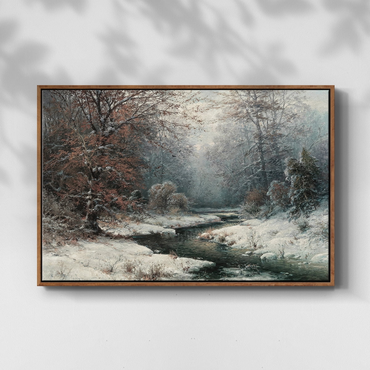 Vintage Landscape-CCLXXXVIII By Wexford Home Framed in Walnut Wood Gallery Wrapped Canvas 17 in. x 25 in.