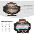 thumbnail image 3 of Lohol Women's Tote Handbag Nylon Top-Handle Shoulder Bag with Zipper, Foldable-Black, 3 of 8