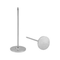 Uxcell 30Pack 18mmx50mm Flat Head Decorative Upholstery Tacks Furniture Nails, Silver