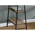thumbnail image 4 of Computer Desk - 3 Tiers / 4 Open Shelves / Sawhorse Style - 48"L ? Dark Taupe Wood-Look / Black Metal, 4 of 5