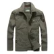 thumbnail image 3 of Chaquetas militares de carga ajustadas de alta calidad para hombre, abrigos holgados de longitud media con cuello alto y múltiples bolsillos de algodón para primavera y otoño, 3 of 5
