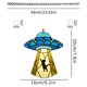 thumbnail image 3 of Xihbxyly Colgante de Nave Espacial Azul, Diseño de Disco Acrílico 2D, Divertido Adorno para Ventana, Decoración Única para Porche, para Uso En Interiores y Exteriores, Regalo Divertido para Amantes D, 3 of 6