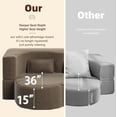 thumbnail image 4 of 78" Full Size Floor Sofa, Folding Queen Sleeper Couch, Futon Loveseat Sofa, Plush Corduroy Foam-Filled Couch Sofa Bed, Fold Mattress Bed for Living Room, Guest Use, Office, Apartment, Coffee, 4 of 18