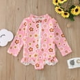 thumbnail image 6 of ASFGIMUJ Summer Ts Long Sleeve Floral Prints 1 Piece Swimwear Beach Onesie Swim Suit for Baby Girl 18 Months Size 5 Girl Swimsuit Girls Swimwear Size 16 18 4x Bikini Swimsuit Girls Neon Bathing Suit, 6 of 6