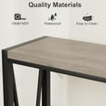 thumbnail image 4 of Rugerasy 43 Inch Narrow Console Table with V Design,2-Tier Industrial Entryway Table with Storage,Durable Sofa Table for Foyer,Office,and Corridor,Grey, 4 of 7