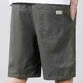 thumbnail image 6 of Men's Big&Tall Cotton Casual Shorts Elastic Drawstring Waist Multi-Pocket Athletic Shorts Flat Front Golf Shorts,XXXXL,Army Green, 6 of 8