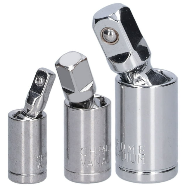 3 piezas Adaptador de dado de junta universal 1/2 3/8 1/4 Herramienta de conversión de acero al cromo vanadio para llave de trinquete