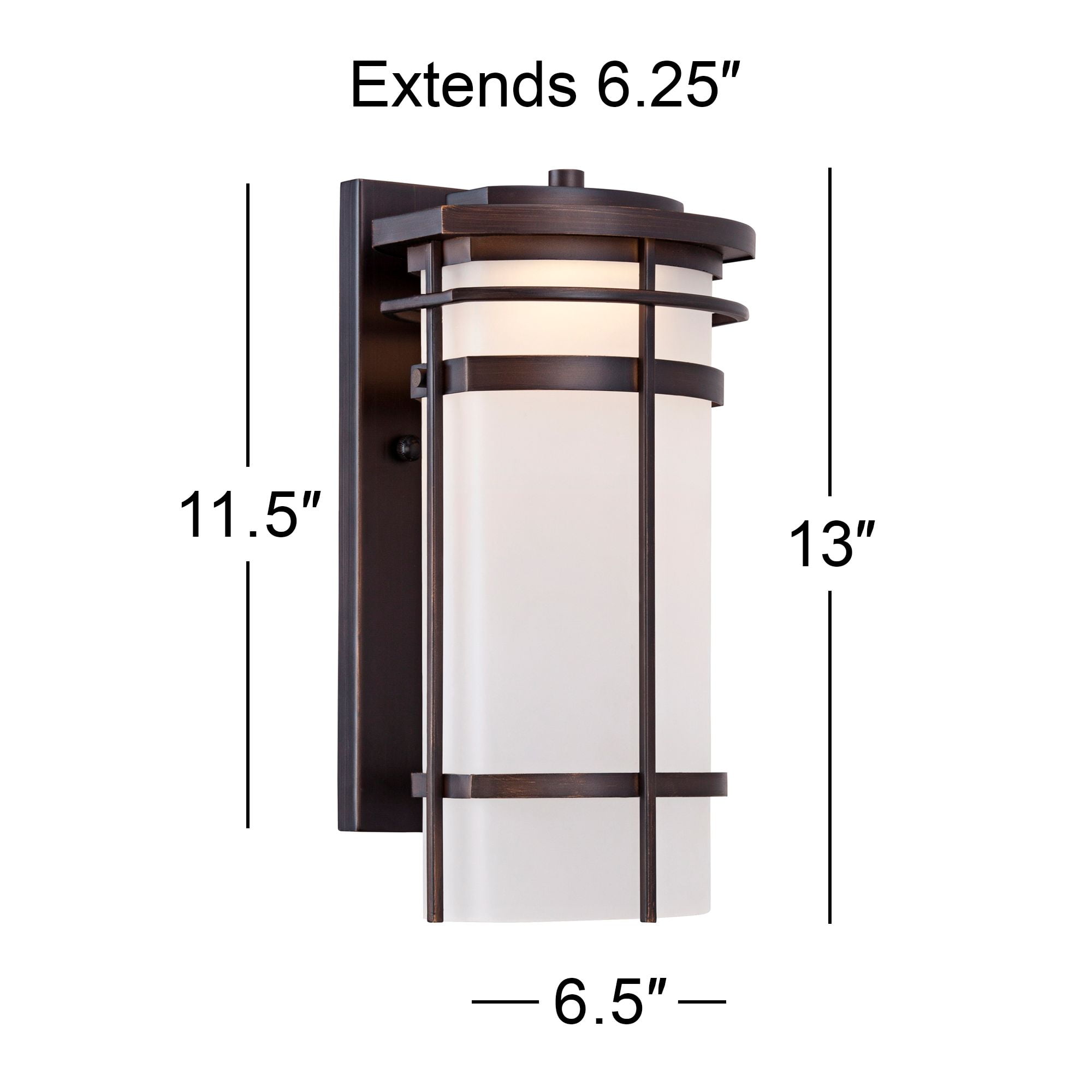 Possini Euro Design Theola Modern Outdoor Wall Light Fixture Bronze LED 12 3/4" Etched Glass Shade for Post Exterior Barn Deck House Porch Yard Patio