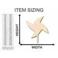 thumbnail image 2 of Unfinished Wood Pinwheel Shape - Yard Decor - Craft - up to 46" DIY 14" / 3/4", 2 of 3