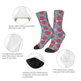 thumbnail image 3 of Uemuo Hand Drawn Strawberry Printed Kids Boys Socks Seamless Crew Socks Crazy Funny Athletic Sport Socks for Children, 3 of 6