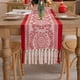 thumbnail image 5 of Fiudx Ofertas relámpago del día, solo en línea Bandera de mesa con borlas rojas para Navidad, bodas, mesa de comedor y aparador totalmente de poliéster, 5 of 6