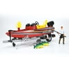 Adventure Wheels Aw Red Bass Boat With Figure