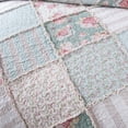 thumbnail image 5 of DaDa Bedding Hint of Mint Floral Pastel Cotton Patchwork Ruffle Bedspread Set (JHW-3036), 5 of 7