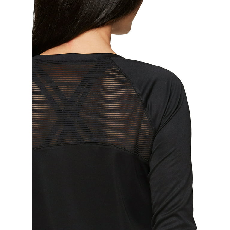 RBX Active Women's Running Workout Long Sleeve T-Shirt Multi S19 Black XL 