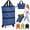 Blue-, variant on Foldable Shopping Cart with Wheels, Expandable Rolling Shopping Bag