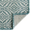 thumbnail image 7 of Unique Loom Outdoor Trellis Collection Area Rug - Deco Trellis (9' x 12' Rectangle Aqua/Ivory), 7 of 7