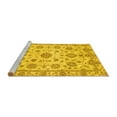 thumbnail image 2 of Ahgly Company Machine Washable Indoor Round Abstract Yellow Modern Area Rugs, 7' Round, 2 of 4