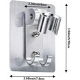 thumbnail image 2 of 2 Piezas Soporte para Cabezal de Ducha Adhesivo Fuerte Soporte para Montaje en Pared Soporte para Varita de Ducha Ajustable con 2 Ganchos para Colgar No Necesita Taladro (1), 2 of 5