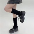 thumbnail image 7 of Franhais Women's Frilly Leg Warmers Ribbed Knit Knee High Socks Boot Cuffs Student Slouch Socks, 7 of 7