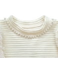 thumbnail image 5 of Hjtefg Girls Beaded Round Neck Tee, Long Sleeve Casual Top, Soft Comfortable Shirt for Toddler and Kids, Delicate Daily Wear Blouse,Color: Beige Size: 2-3 Years, 5 of 6