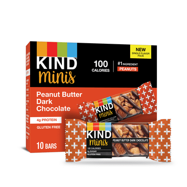 Kind Minis Peanut Butter Dark Chocolate Bars, 0.7 oz, 10 Ct