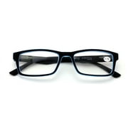 Men Rectangular Unisex Readers with Spring Hinge - Soft Matte Reading Glasses - Spring Hinge +1.50