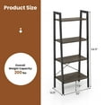 thumbnail image 3 of Costway 4-Tier Wood Ladder Shelf Ladder Bookcase Bookshelf Display Rack, 3 of 10