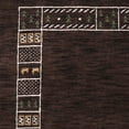 thumbnail image 6 of Rugsotic Carpets Handmade Rugs Hand Knotted Loom Rectangle 8'x10' Brown Wool for Indoor Use, 6 of 10