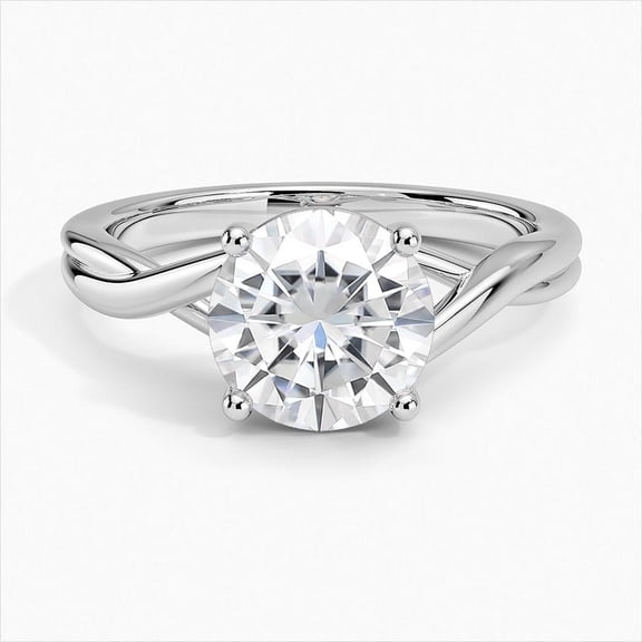 Veda Jewel 1.86 Ct Round Cut Solitaire Engagement Ring for Women - Simulated Dimaond in 14K White Gold Plated Rings - Wedding Ring Gift - Proposal Gift for Sister - Classic Rings