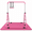 Pink with mat, variant on Adjustable Gymnastics Bar Pink with mat, 5-height Foldable Home Fitness Accessory for Ages 3-8