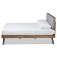 thumbnail image 2 of Bowery Hill Full Size Light Gray Fabric Walnut Finished Platform Bed, 2 of 10