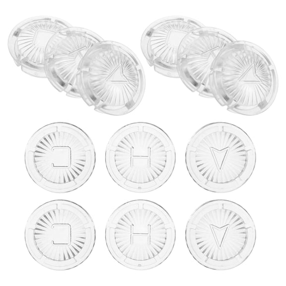OUNONA Shower and Sink Faucet Handle Replacement Caps with Hot Cold Labels 12 Pieces