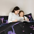 thumbnail image 5 of Castle Fairy Gymnast Girl Bedding Comforter Set 2pcs for Children Teens Adults,Gradient Bling Glitter Twin Comforter Sets Microfiber,Dreamy Princess Breathable Bedding Set,Ultra Soft Home Decor, 5 of 8