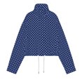 thumbnail image 6 of Lmnyox Women's Coats Loose Polka Dots Zip Up Stand Collar Jackets Fall Winter Outerwears with Pockets, 6 of 8