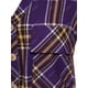 thumbnail image 4 of Bolsillos de talla grande Roll Up Sleeve Plaid Shirt Rosegal Blusas Tallas Grandes, 4 of 5