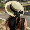 thumbnail image 2 of Tea Party Hats for Women Easter Summer Wide Brim Sun Hat for Women Men Breathable Straw Beach Hat Casual Outdoor Sunshade Cap, 2 of 3