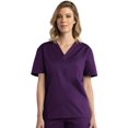 thumbnail image 1 of Maevn 1706 Unisex V-Neck Top Egg Plant XS, 1 of 1