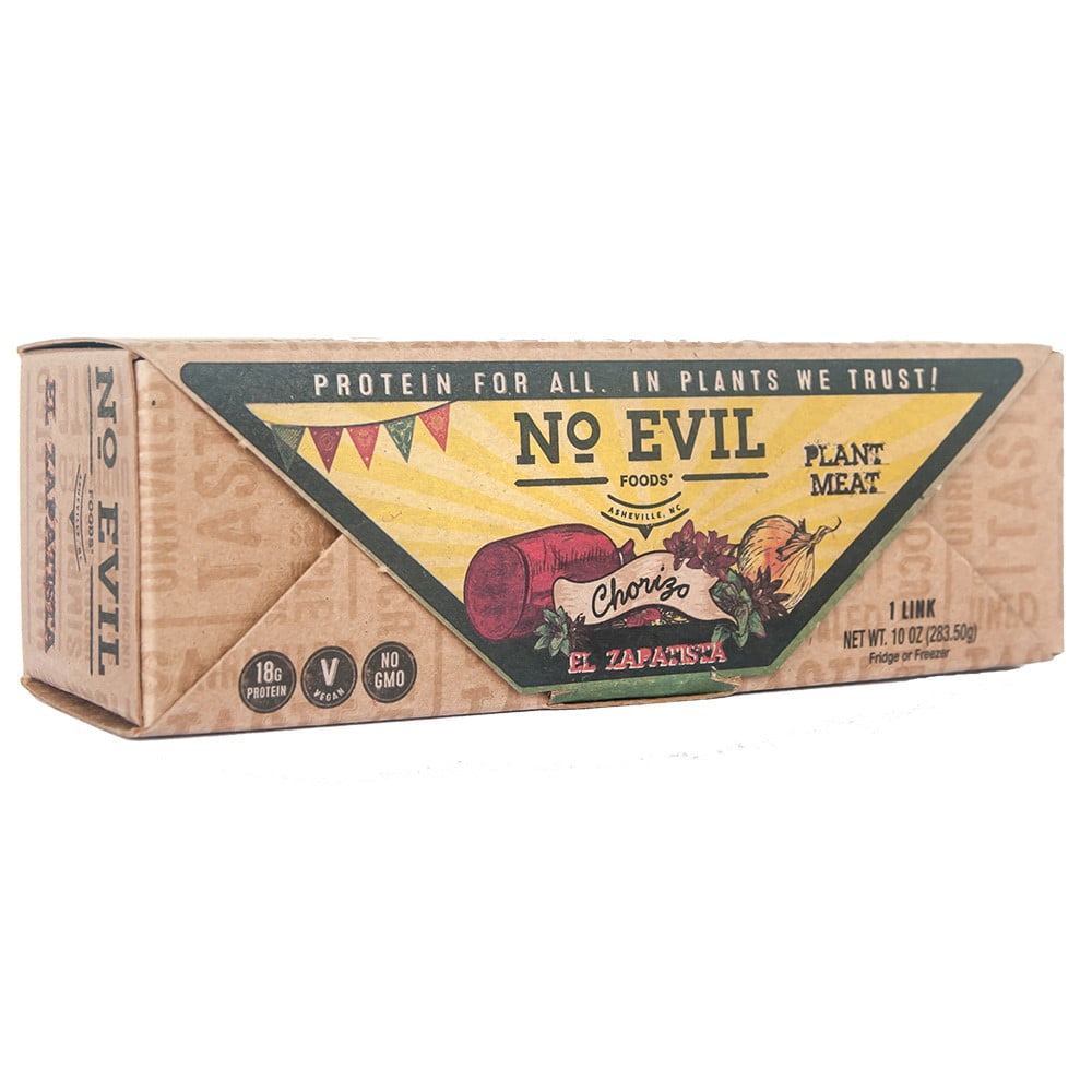 No Evil Foods Plant Meat Chorizo, 10 oz