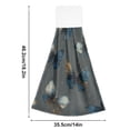 thumbnail image 3 of 2PCS Velcro Hangable Hand Towels Quick-Drying Hanging Kitchen Towels for Kitchen & Bathroom Brown-blue Butterfly Pattern, 3 of 7