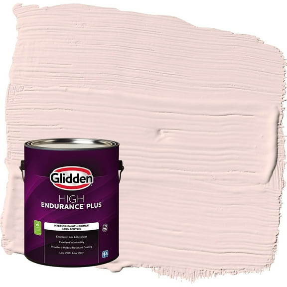 Glidden HEP Ballet Slipper / Pink Flat Interior Paint with Primer, 1 Gallon