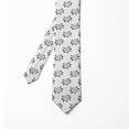 thumbnail image 2 of Men's Tie, Rose Bloom Bouquets Romance, 3.7", Charcoal Grey and White, by Ambesonne, 2 of 4