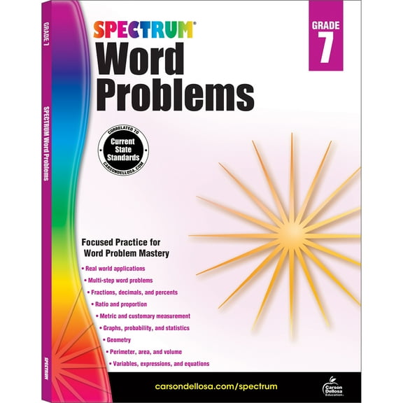 Spectrum Word Problems, Grade 7: Volume 80, (Paperback)