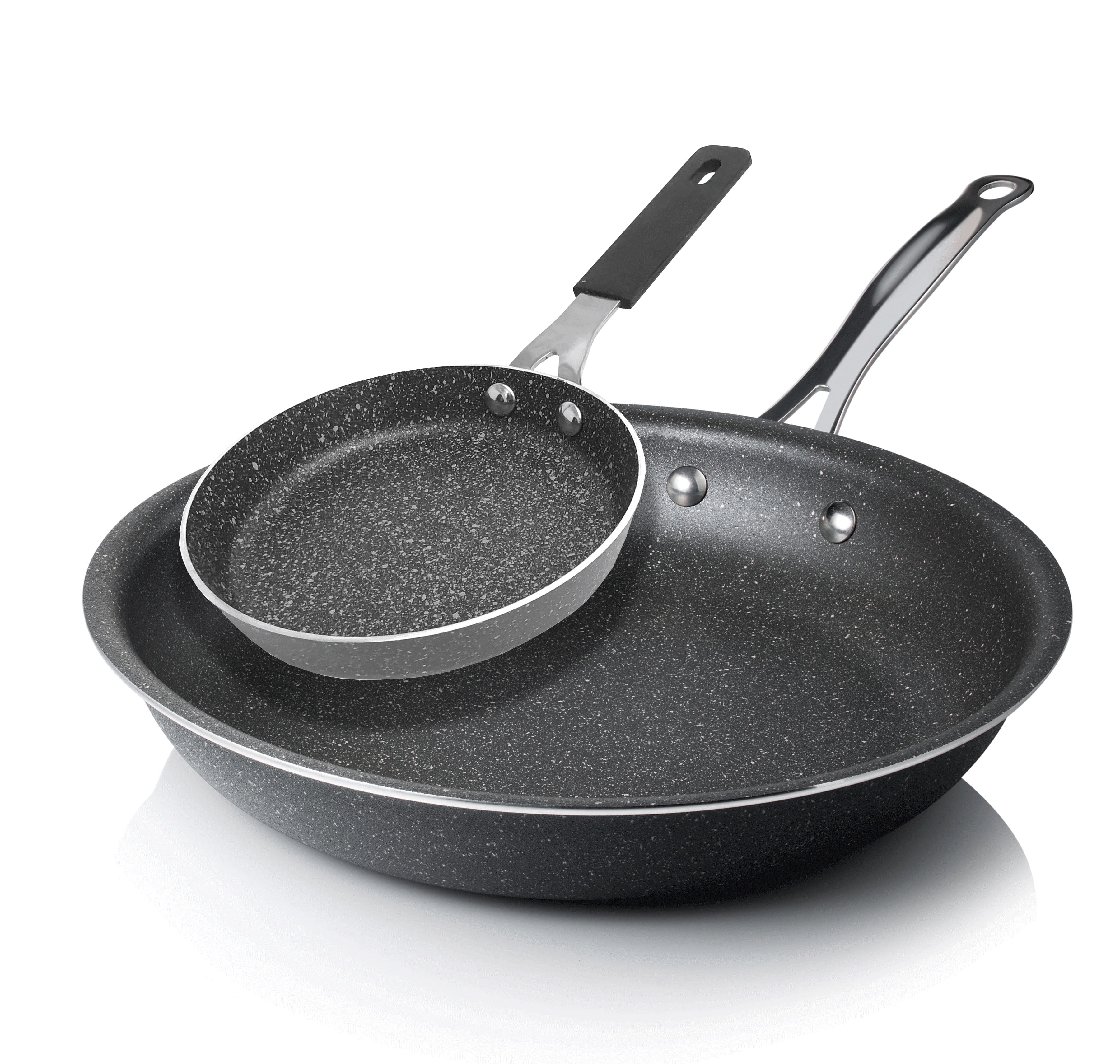 Granite Stone 2-Piece Non-Stick 9.5" Frying Pan & 5.5" Mini Pan, Skillets, Black