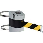 TENSABARRIER 897-30-C-1P-NO-D4X-A Belt Barrier, Chrome,Belt Yellow/Black